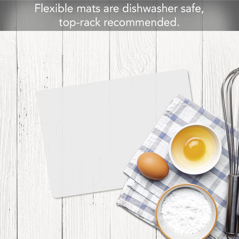 Cut N' Funnel Food Service Grade Heavy Gauge Flexible Cutting Board Mats 4 Pack 9” x 12” Made in the USA BPA Free Plastic Dishwasher Safe...
