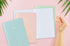 THiNKABLE Pastel Aesthetic Notebooks Set, Cute Journal Set 8 pack, A5 5.5 x 8.3 in 60 Pages, Simple Cover Notebook, Minimalist Journal for Women L...