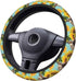 Highland Cow With Sunflower Elastic Steering Wheel Cover, Universal 15 Inch Fit, Neoprene Rubber Car Steering Wheel Covers, Anti-Slip Car Accessor...