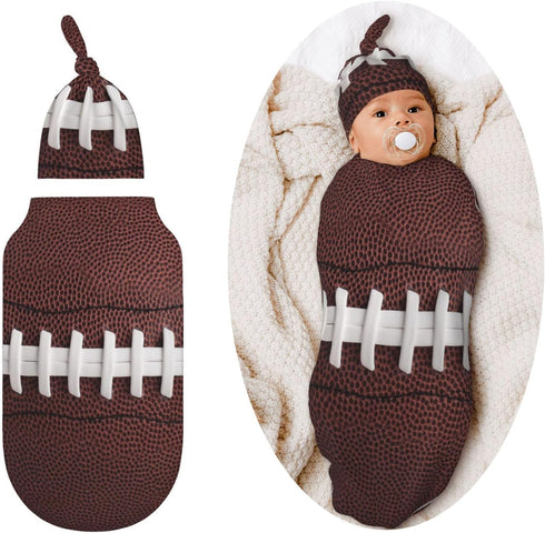 Football Swaddle Blankets Newborn Receiving Blanket Baby Swaddle Wrap Soft Sleeping Sack for Baby Girls Boys...