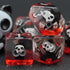 Black Skull Resin Dice,Skull Inclusion Polyhedral Dice Set,Role Playing Games Dice Set for D&D...