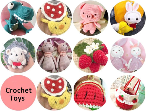 5 Rolls 50g Spotted Yarn Fleck Crochet Fiber Yarn for Winter Sweater Glove Scarf Sock Beanie Bag Hat Blanket Knitting (Pink)......