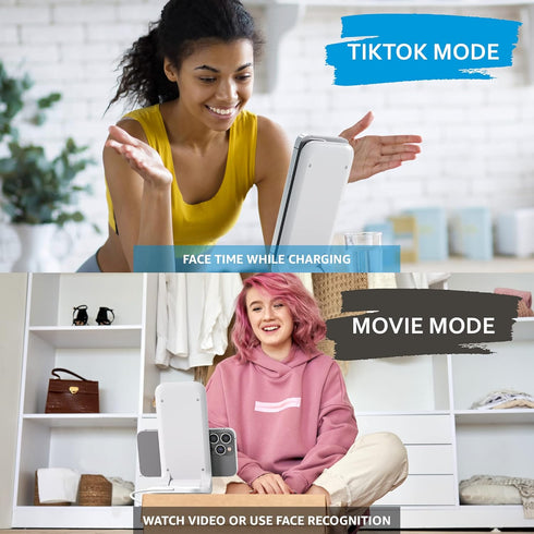 15W Foldable Wireless Fast Charger with Wall Charger and Stylus Pen-Wireless Charger Gift-iPhone Charger-Fast-Charging Samsung Galaxy with 28W Qui...