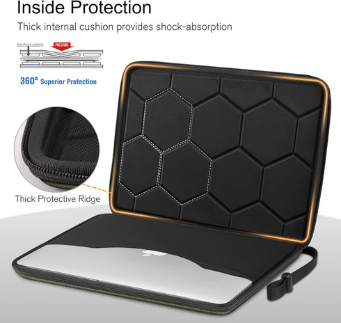 FINPAC Hard Laptop Sleeve Case for 15.3-inch MacBook Air M3 M2 2024, 16-inch MacBook Pro M3/M2/M1 Pro/Max A2991 A2780 A2485 A2141, 15 MacBook Air ...