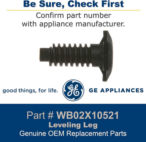 GE WB02X10521 Genuine OEM Leveling Leg for GE Range/Stove/Ovens,black