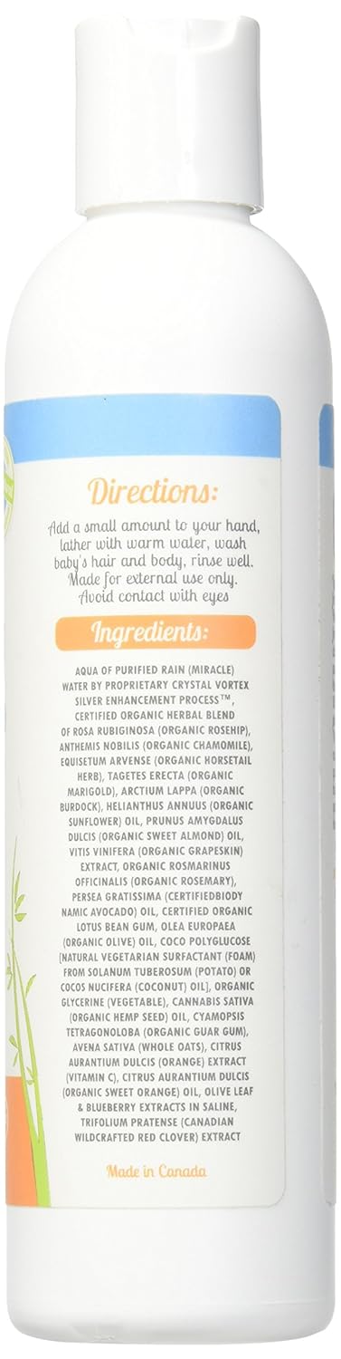 Andy Pandy Organics 100% Natural & Organic Baby Body Wash & Shampoo (8 fl oz, Sweet Orange)...