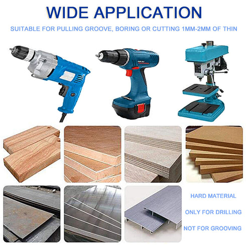 Titanium Coated HSS Twist Drill Bits - 6pcs 3-8mm Serrated Grooving Cutting Carpenter Side Cutting Tap Spiral Saw Drill Bit Woodworking Wood Metal...