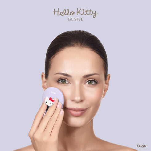 GESKE x Hello Kitty | SmartAppGuided™ Facial Brush | 3 in 1 | Professional Facial Cleansing Brush with Handle | Skin Cleansing Soft Silicone Facia...