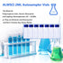 2ML Polypropylene Vials, 9mm Short Thread Vial with Graduation, Blue Screw Cap with Hole, WhitePTFE&Red Silicone Septa, for Ion Chromatography, 10...