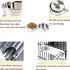 2 PCS Stainless Steel Pet Bowls Anti-Spill Metal Feeder Food and Water Feeding Bowl, Hanging Pet Cage Crate Bowl for Puppy Kennel Medium and Large...