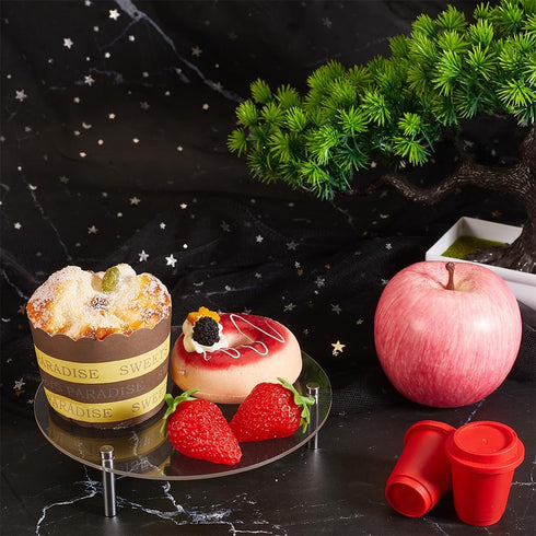 CRASPIRE Cake Stands for Dessert Table Acrylic Clear Cupcake Display Holder Plate Shelf Round Food Organizer Serving Pizza Figures Party Platter C...