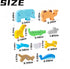 10pcs Wooden Animal Blocks Sorting & Stacking Toys for 3-5 Year Old Toddlers, Boys Girls Birthday Gift Preschool Educational Toys...