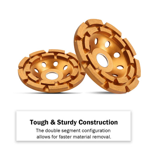 KSEIBI 644025 Diamond Concrete Grinding Wheel 4 inch for Polishing and Cleaning Stone Concrete Surface, Cement, Marble, Rock, Granite, and Thinset...