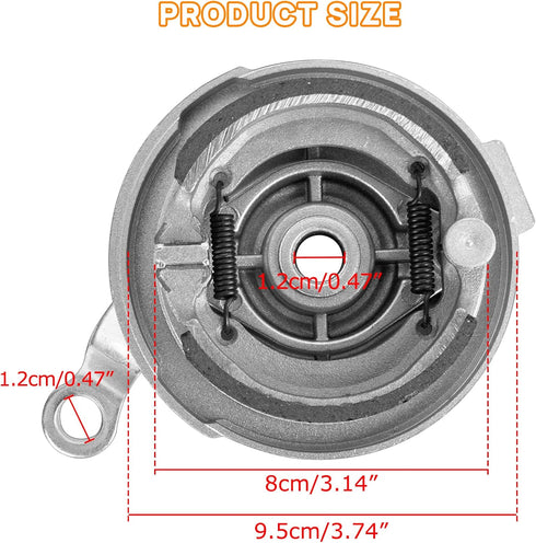 Front Rear Drum Brake Pad Shoe, PSLER motorcycle Wheel Brake Shoe Drum Hub Cover Suitable for XR50 CR50 CRF50 mini motorcycles produced in China (...