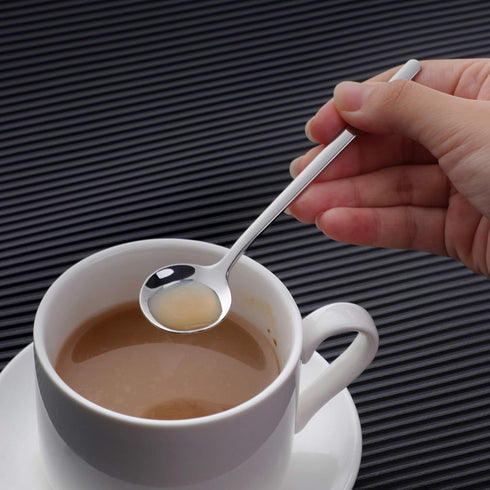 Stainless Steel 18/10 Demitass Espresso Teaspoons, Set of 8, Silver Espresso Spoons...