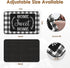 Coffee Mat for Countertops, Black White Grey Buffalo Grid Dish Drying Mat 2 Pcs for Kitchen Coffee Bar Accessories, Fit Under Coffee Maker Espress...