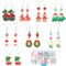 SUNNYCLUE 1 Box DIY 8 Pairs Christmas Charms Resin Xmas Gingerbread Man Charm Earrings Making Starter Kit Santa Claus Bear Flat Back Charm Love He...