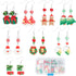 SUNNYCLUE 1 Box DIY 8 Pairs Christmas Charms Resin Xmas Gingerbread Man Charm Earrings Making Starter Kit Santa Claus Bear Flat Back Charm Love He...