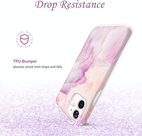 JIAXIUFEN Sparkle Gold Glitter Case Compatible with iPhone 12 mini Marble Slim Shockproof TPU Soft Rubber Silicone Cover Phone Case 5.4 inch 2020 ...