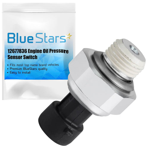 BlueStars 12677836 Engine Oil Pressure Sensor for 2003-2008 Chevy Chevrolet Silverado 1500 2500 3500, Cadillac, GMC - Replaces 926-040 12616646 12...