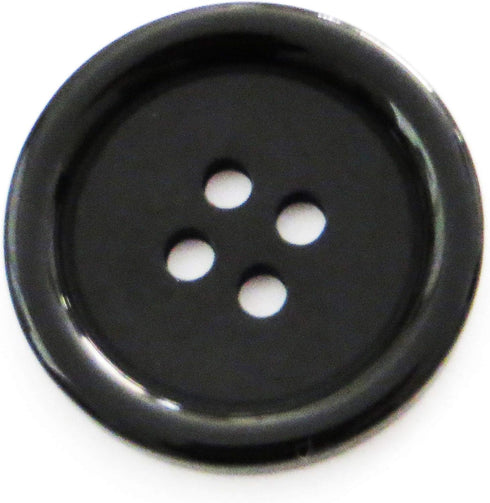 Buttons 1 Inch (1”) 4 Hole 10 Pieces - White Black Clear - Sewing Crafts Replacement Button -Perfect for Crafts, Coats, Shirts, Pants, Shorts, Car...