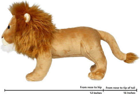 Ice King Bear Lion Stuffed Animal, Lifelike Plush Toy, 12 Inches Length...