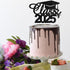 graduation party cake topper Class of 2025 cake topper graduation ceremony cake decoration (Black)...