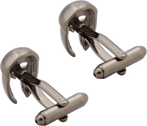 Knighthood Helmet Warrior Cufflinks for Men Gun Metal Shirt Cuff Links Business, Wedding Gifts with Gift Box...