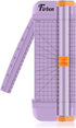 Firbon Purple A5 Paper Cutter, Straight Small Paper Trimmer with Side Ruler for Scrapbooking Craft, Paper, Coupon, Label, Cardstock...