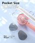 Portable Mini Fan, HandHeld Small Personal Battery Operated Fan Quiet usb Rechargeable 3 Speed makeup Lash Fan for Outside Travel Patios Indoor Sh...