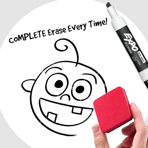 Table Spots Dry Erase Dots for Classroom Tables | Premium Vinyl No Staining! No Shadowing! 10 Pack, Large 12" Circles, White, Whiteboard...