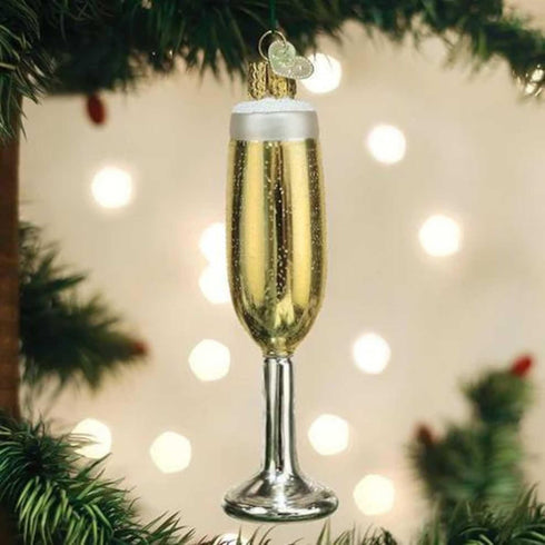 Old World Christmas Champagne Flute Blown Glass 2020 Unique Christmas Ornaments for Christmas Tree Decorations...