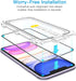 JETech One Touch Install Screen Protector for iPhone 11/XR 6.1-Inch, Full Coverage Tempered Glass Film, Auto Alignment Tool Kit, HD Clear, 2-Pack....
