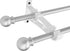 AddGrace Double Curtain Rod Brackets Set of 4 for Drapery Rod Window Hardware Rod Holders (White)...