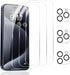 3 Pack Screen Protector for iPhone 15 Pro Max & 3 Pack Camera Lens Protector, 9H Hardness HD Clear Tempered Glass Screen Protector for iPhone 15 P...