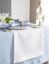 Solino Home Linen White Table Runner 72 Inches Long - 100% Pure Linen Hemstitch Table Runner 14 x 72 Inch for Dresser, Dining, Summer, Fall, Hallo...