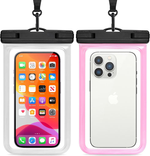 2024 2 Pack Waterproof Phone Pouch, Cruise Ship Essentials Must Haves Dry Bag for Vacation Beach Travel Kayak Accessories, Water Proof Case for iP...