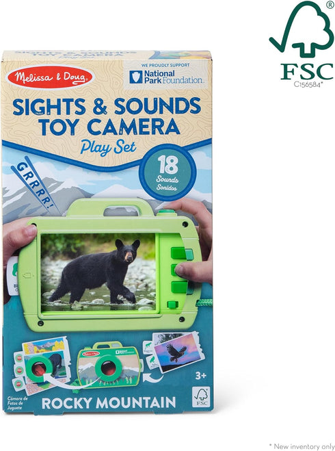 Melissa & Doug Rocky Mountain National Park Sights and Sounds Wooden Toy Camera Play Set - FSC Certified...