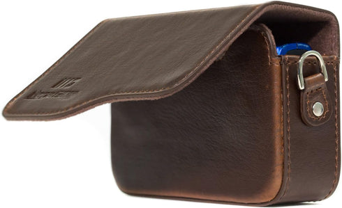 MegaGear Canon PowerShot SX620 HS, ELPH 180, ELPH 360 HS, ELPH 190 is, ELPH 170 is, SX610 HS Leather Camera Case with Strap - Dark Brown - MG1090...