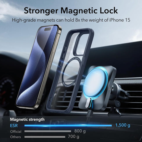 ESR for iPhone 15 Pro Max Case, Compatible with MagSafe, Military-Grade Protection, Yellowing & Scratch-Resistant Back, Magnetic Phone Case for iP...