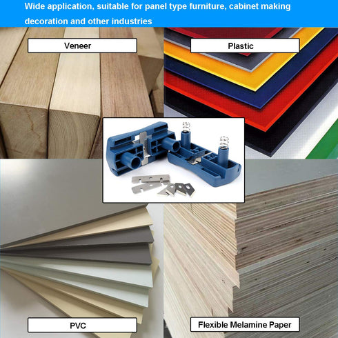 Edge Banding Trimmer, Veneer/Laminate Edge Trimmer Mini Plastic PVC Plywood Melamine Wood Edge Band Cutter, Manual Trimming Woodworking Tool...