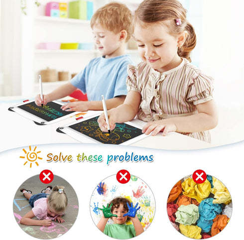 Kids Toys LCD Writing Tablet?9 Inch Colorful Screen Doodle Board?Erasable and Portable Drawing Pad for Birthday Christmas ?White?...