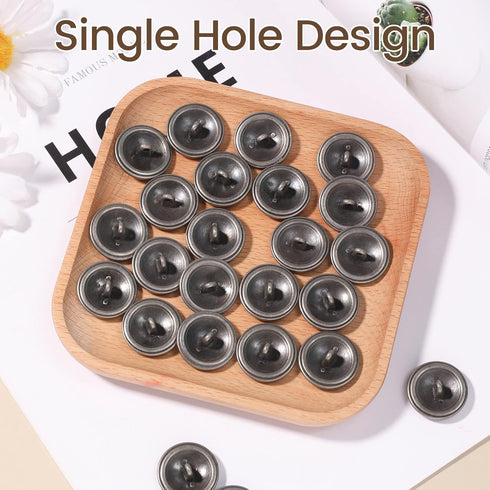 NUOMI 50 Pcs Antique Metal Shank Buttons, Vintage Shank Buttons for Crafts Projects, Coat, Jackets, Flower Pattern Engraved Metal Sewing Buttons 2...