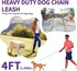 HOMIMP Heavy Duty Dog Leash Chew Proof 4 FT, Reflective Dog Leash for Medium Large Dog, Metal Dog Training Leashes with Soft Padded Handle, Strong...
