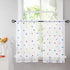 Urban Lotus White Semi Sheer Kitchen Curtains for Dining Room 45 inches Length Colorful Metallic Polka Dots Printed Tier Curtains Lightweight Rod ...