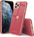 Teageo for iPhone 11 Pro Max Case for Girl Women Cute Love-Heart Luxury Bling Soft Back Cover Raised Full Camera Protection Bumper Silicone Shockp...