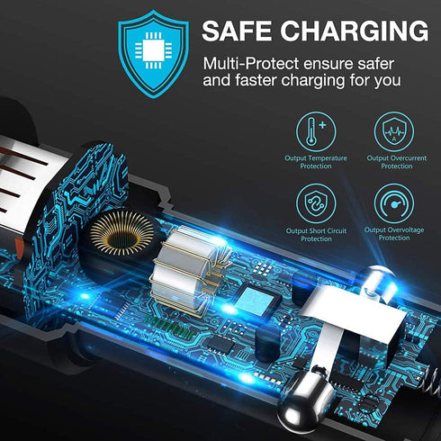 48W USB C Car Charger with Cable for Samsung Galaxy A54 5G A23 A52 A51 A71 A13 5G/A32 A42 A12,iPhone 15/15 Plus/15 Pro/15 Pro Max,Google Pixel 7 6...