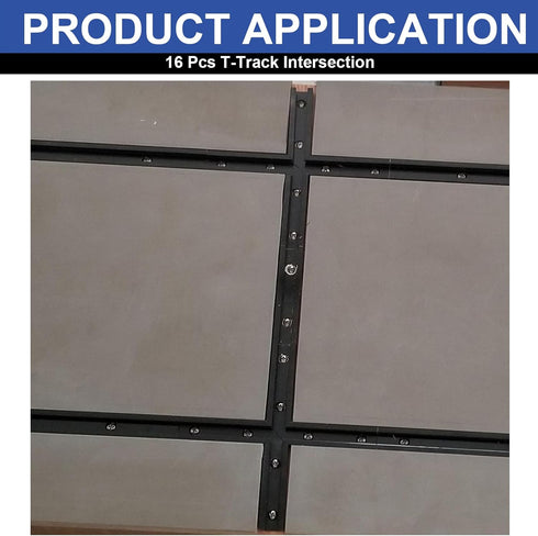 4Set T-Track Intersection kit Black for Woodworking, Universal Aluminum T Tracks Tool Accessories...