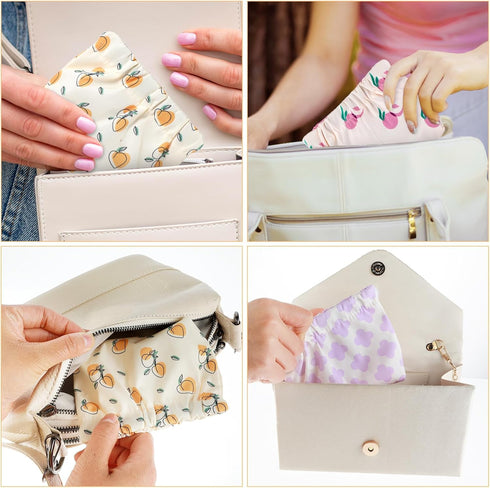 3 PCS Makeup Bag Printed Pocket Cosmetic Bag Waterproof Mini Travel Bag Self Closing Travel Kit Organizer Bag Portable Mini Travel Purse Pouches N...