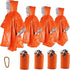 Emergency Blanket Poncho, 4 Pack Ultralight Waterproof Thermal Survival Space Blanket Ponchos with Hood for Camping Hiking Outdoor...